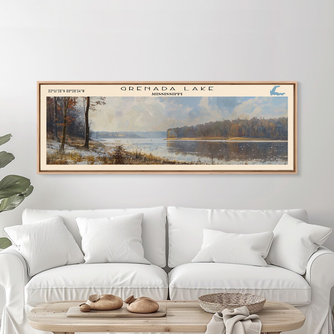 Grenada Lake Mississippi Travel Poster, Lake House Art - Image 5