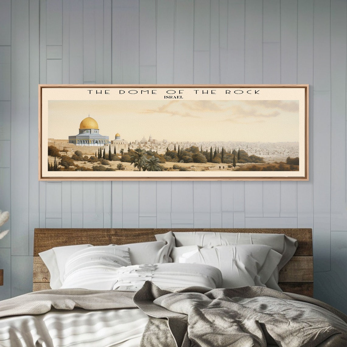 Dome of the Rock Jerusalem Old City Golden Skyline Panoramic Poster - Image 6