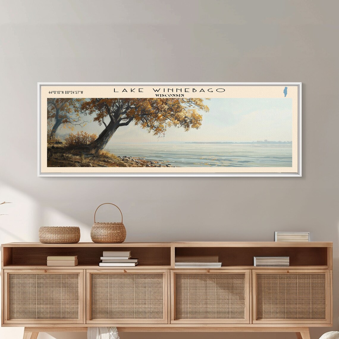 Lake Winnebago Travel Poster, Landscape Art Print - Image 4