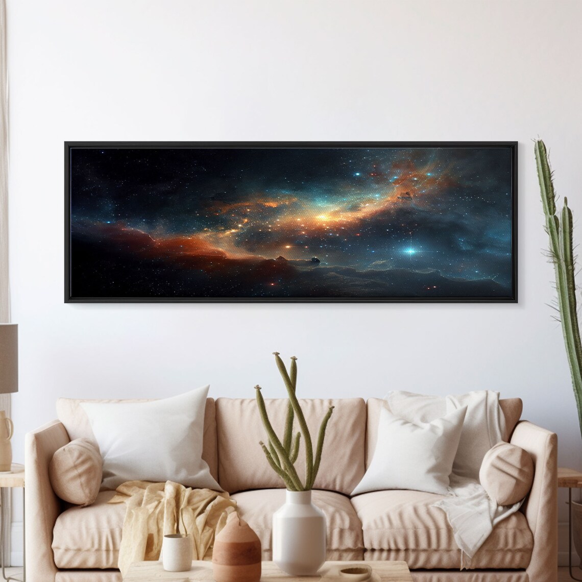 Van Gogh-Inspired Starry Night Sky Panoramic Art Print