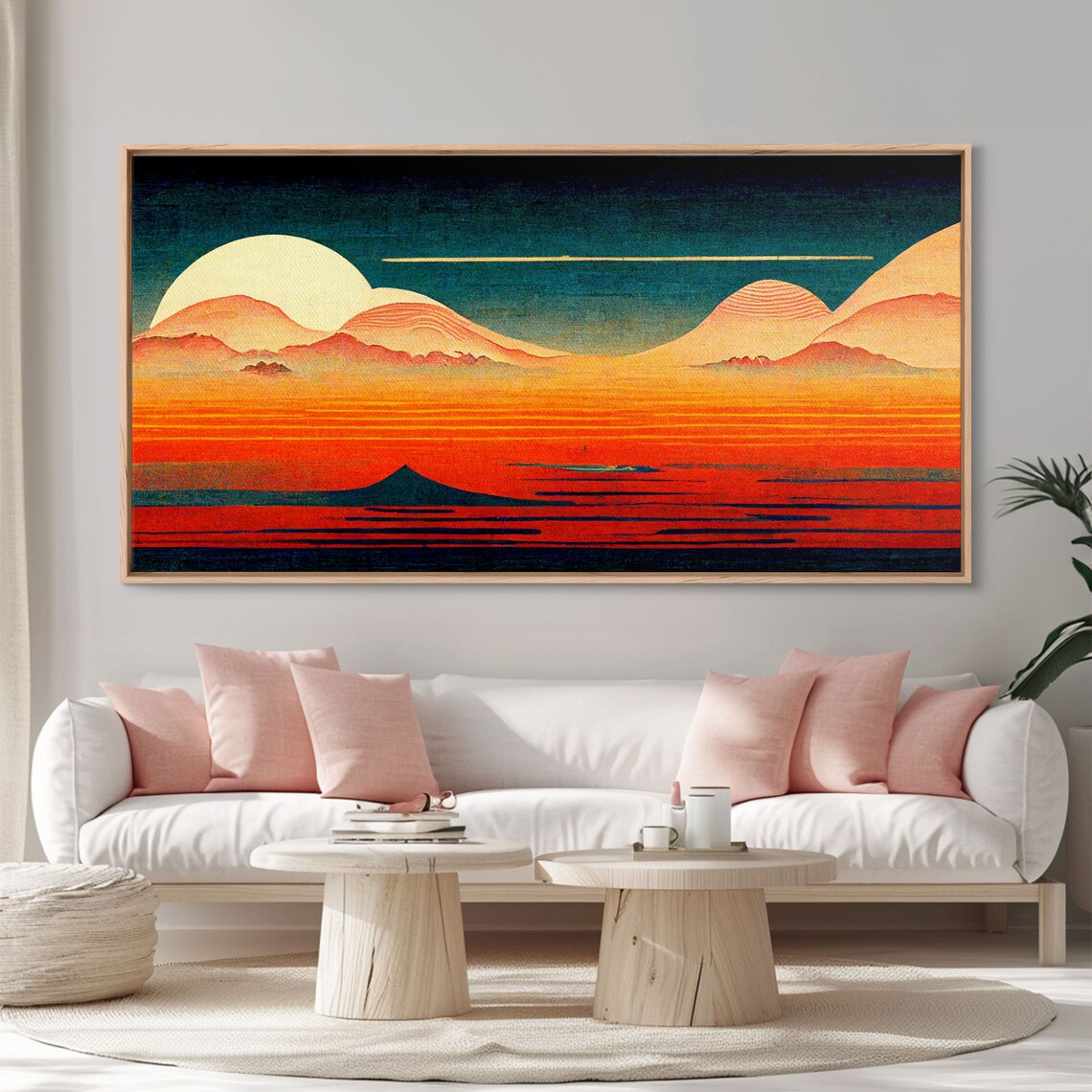 Art Deco Sunset Desert Dunes Art Print - Image 5