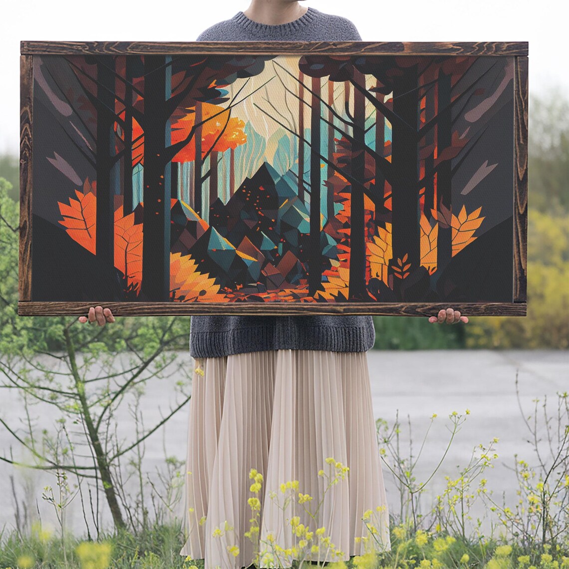 Forest Fire Seen Through A Kaleidoscope Art Print - Image 2