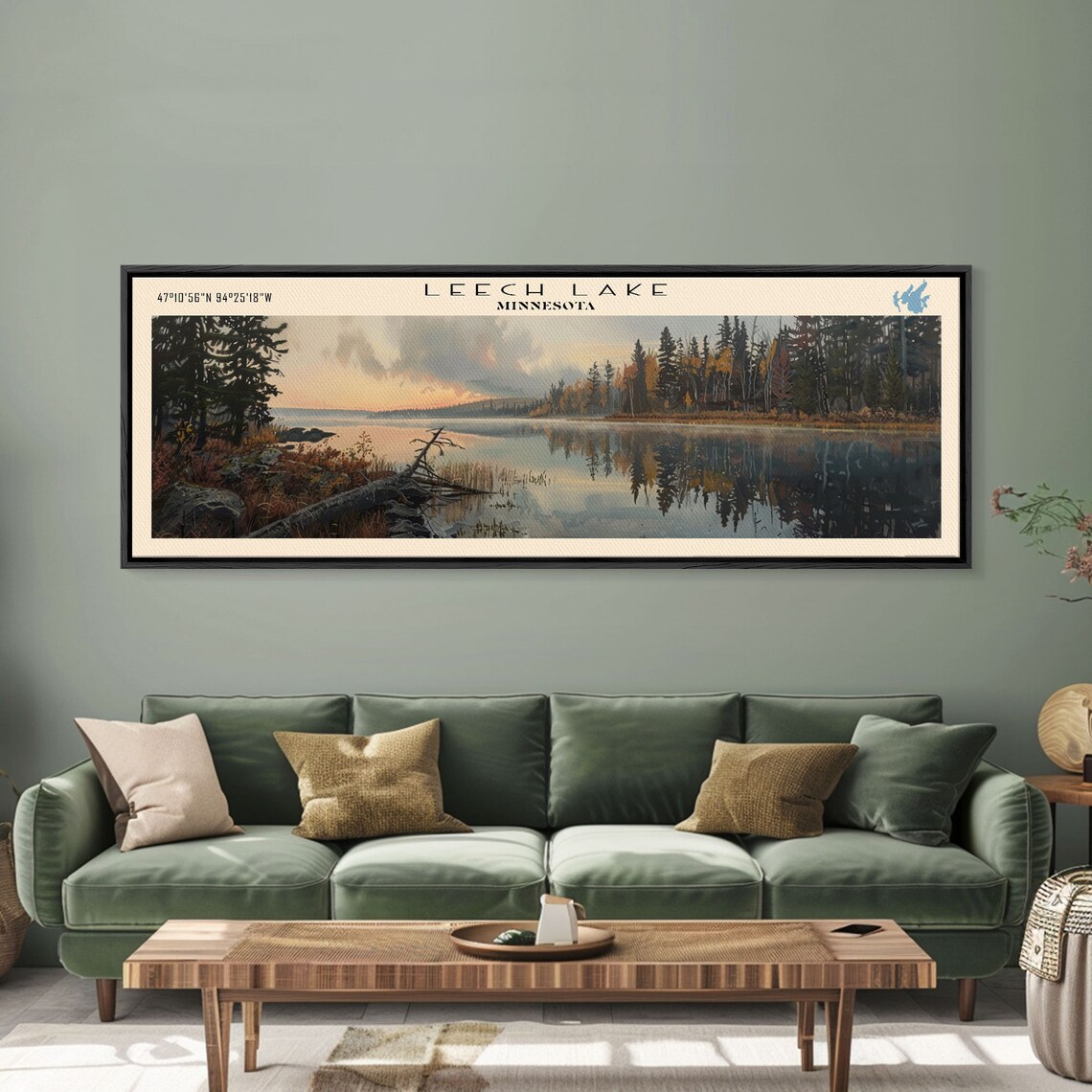 Leech Lake Travel Poster, Lake House Wall Art Print - Image 5