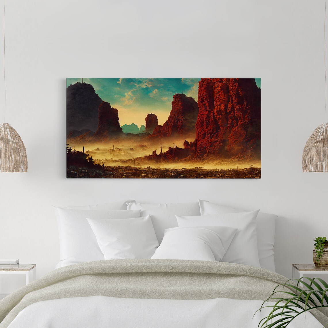 Post Apocalyptic Desert Hellscape Poster Print