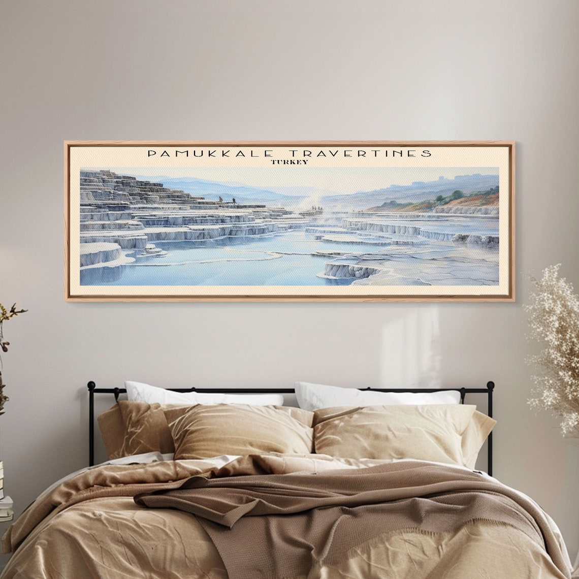 Pamukkale Turkey White Travertine Terraces Thermal Pools Travel Poster - Image 3