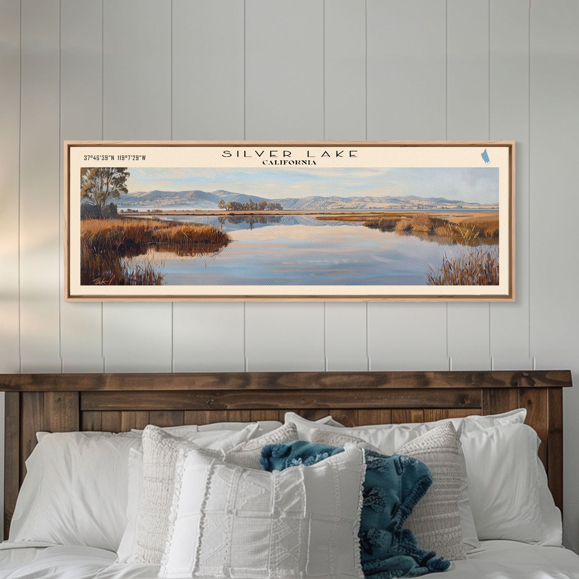 Silver Lake California Golden Reeds Mountain Reflections Travel Poster - Image 5