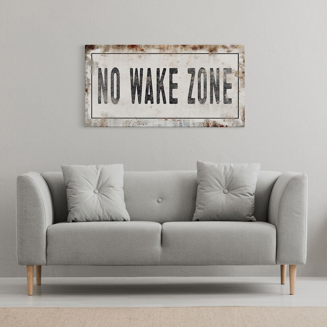 No Wake Zone Rustic Lakehouse Sign Art Print - Image 6