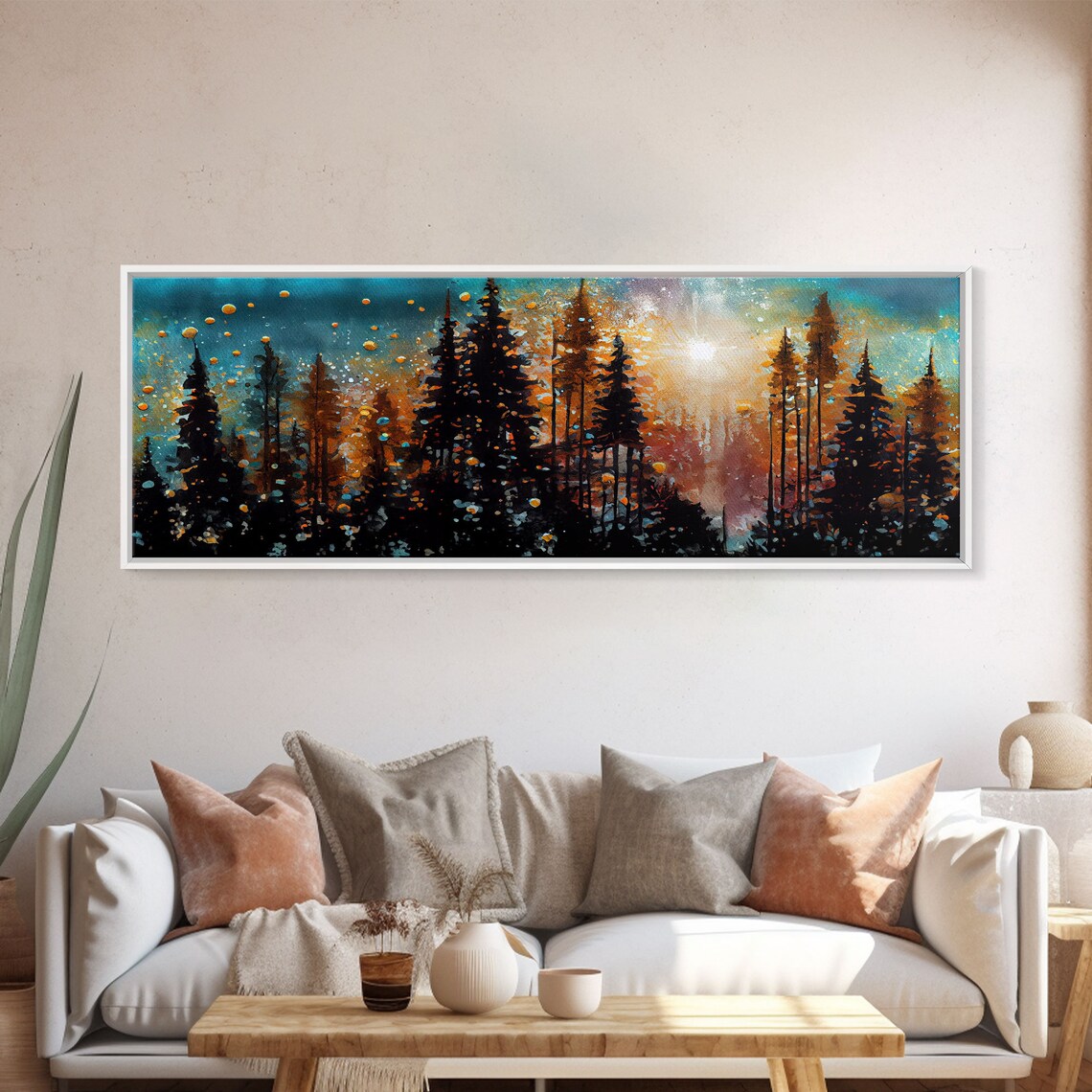 Abstract Forest Fire Art Print, Living Room Decor - Image 5