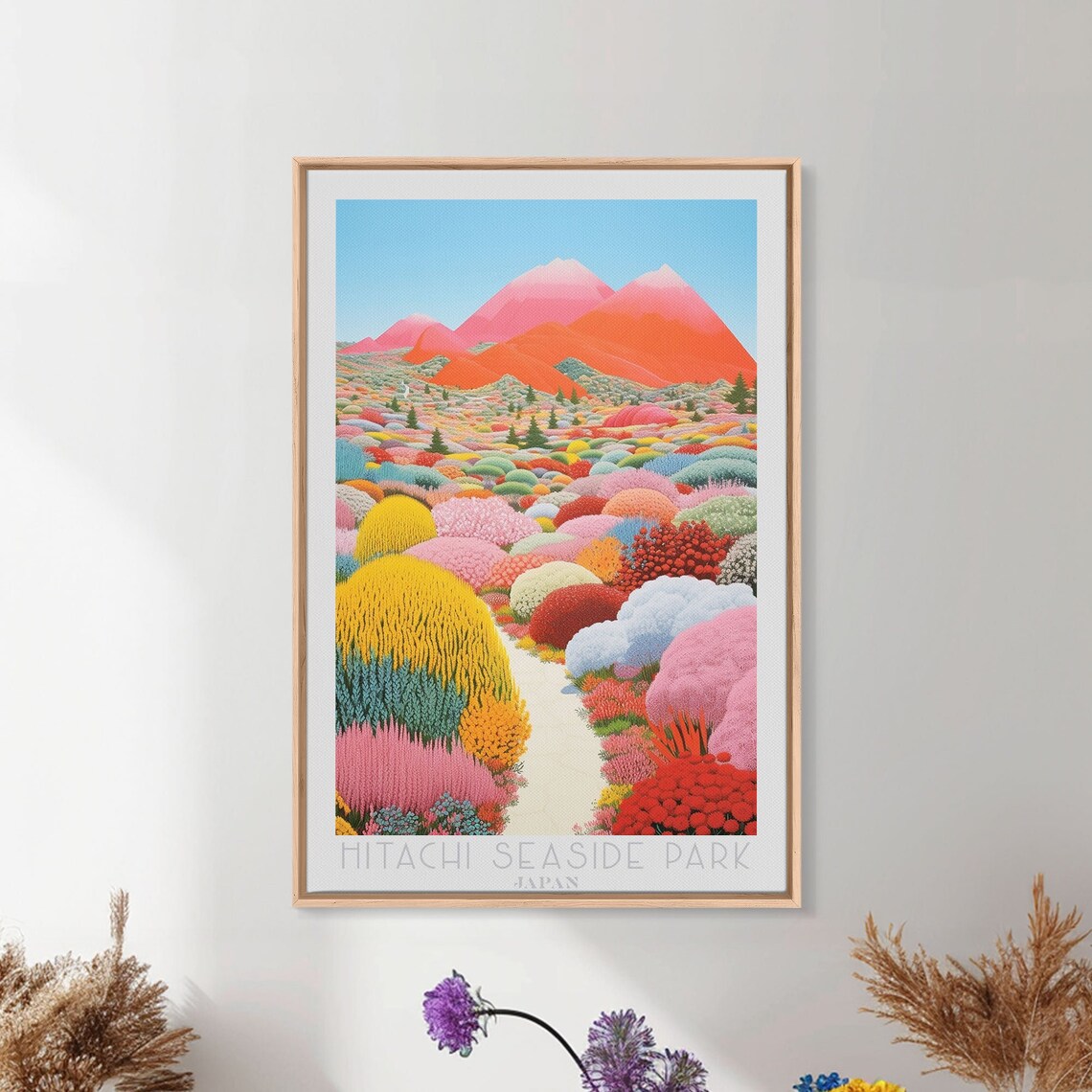 Hitachi Seaside Park Japan Travel Poster Art Print