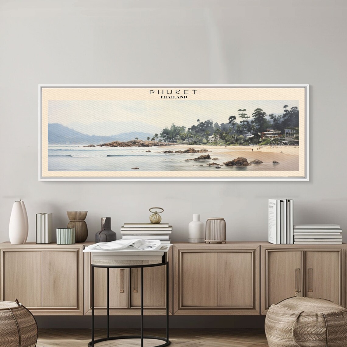 Phuket Framed Print Travel Poster Panoramic Wall Art Home Decor Gift For Travel Lover Wall Hanging - Image 3