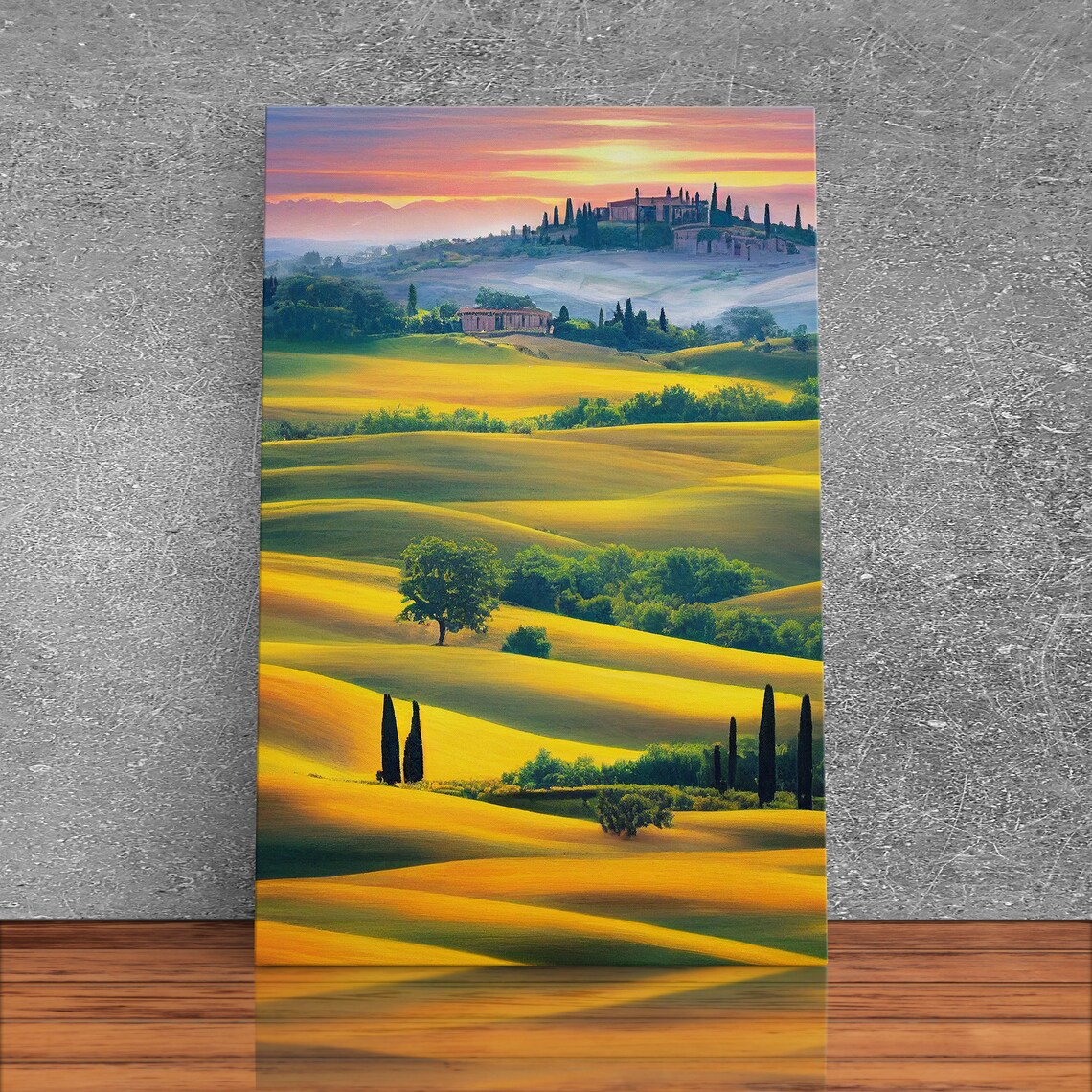 Italian Countryside Sunset Art Print, Italy Landscape - Image 3