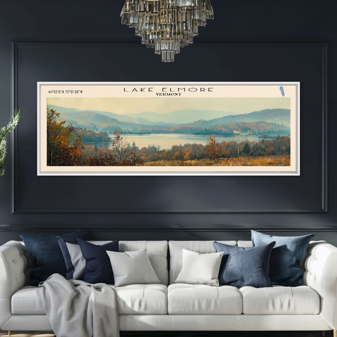 Lake Elmore Vermont Travel Poster, Lake Landscape - Image 4