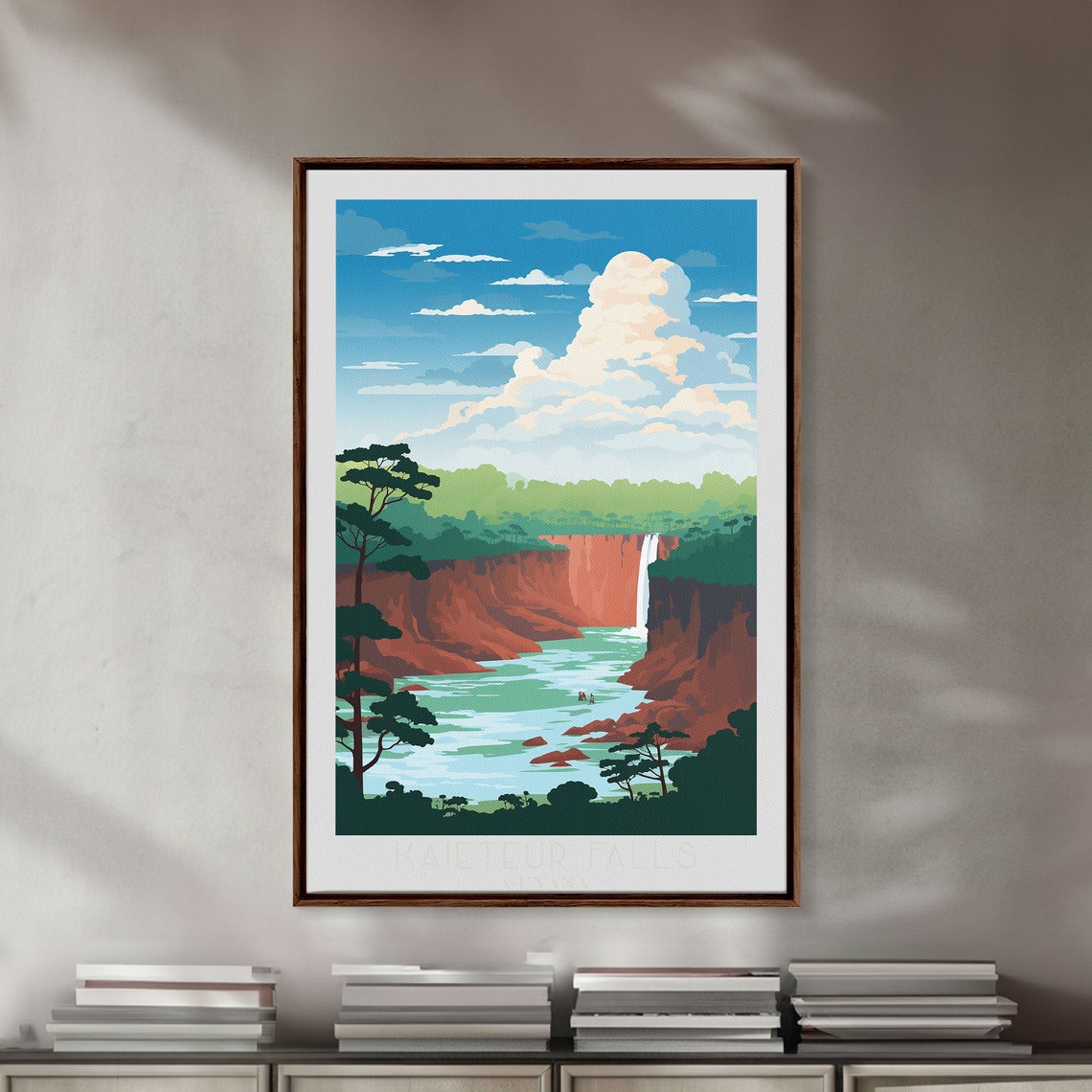Kaieteur Falls Guyana Jungle Waterfall Red Cliffs River Poster