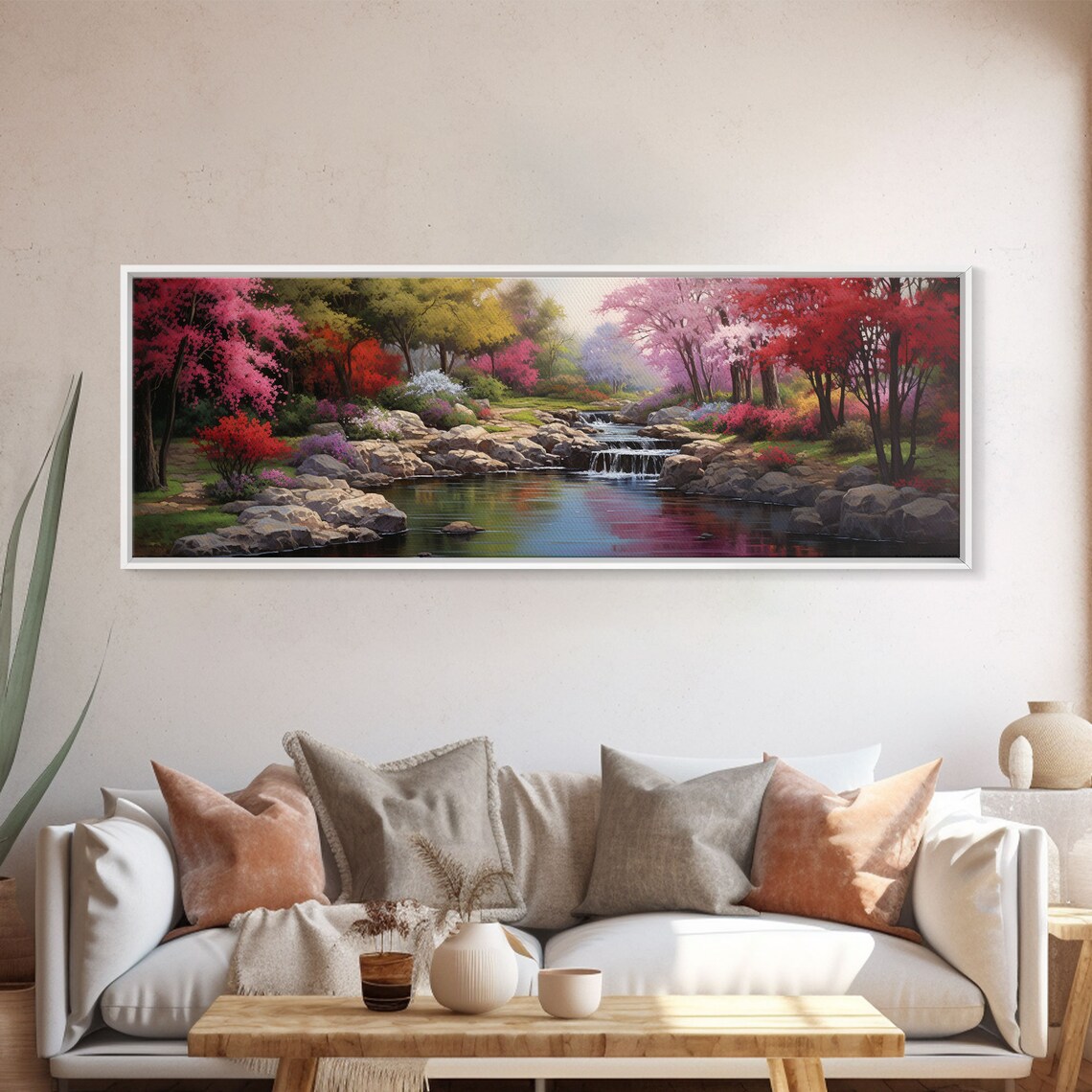 Spring Stream Landscape, Oil Painting Art Print - Image 5