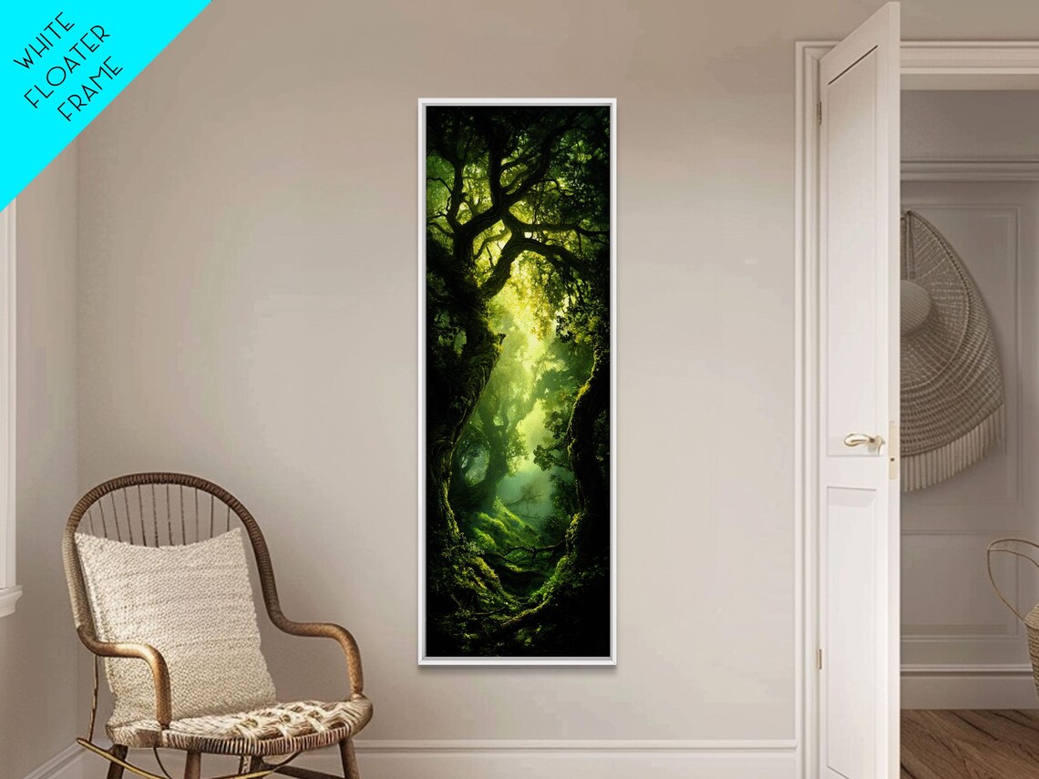 Light Twists Through The Bent Trees Framed Print Accent Piece Wall Art Fantasy Landscape Painting - Image 6