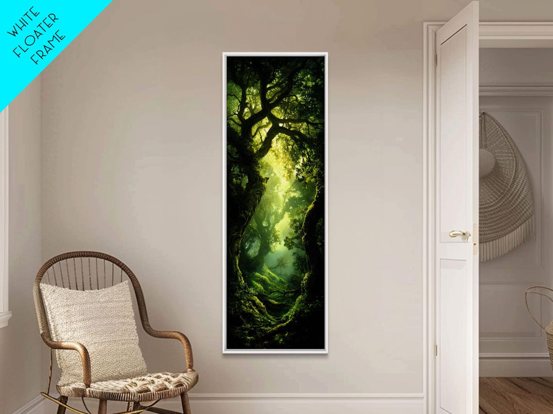 Mystical Mossy Forest With Glowing Light Fantasy Nature Travel Poster - Image 6