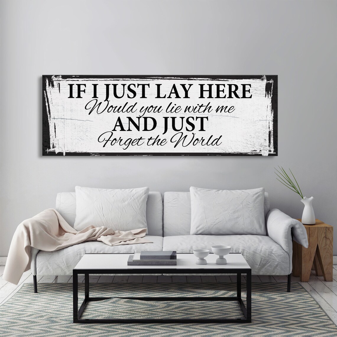 If I Lay Here Bedroom Sign, Above Bed Wall Art Print - Image 5