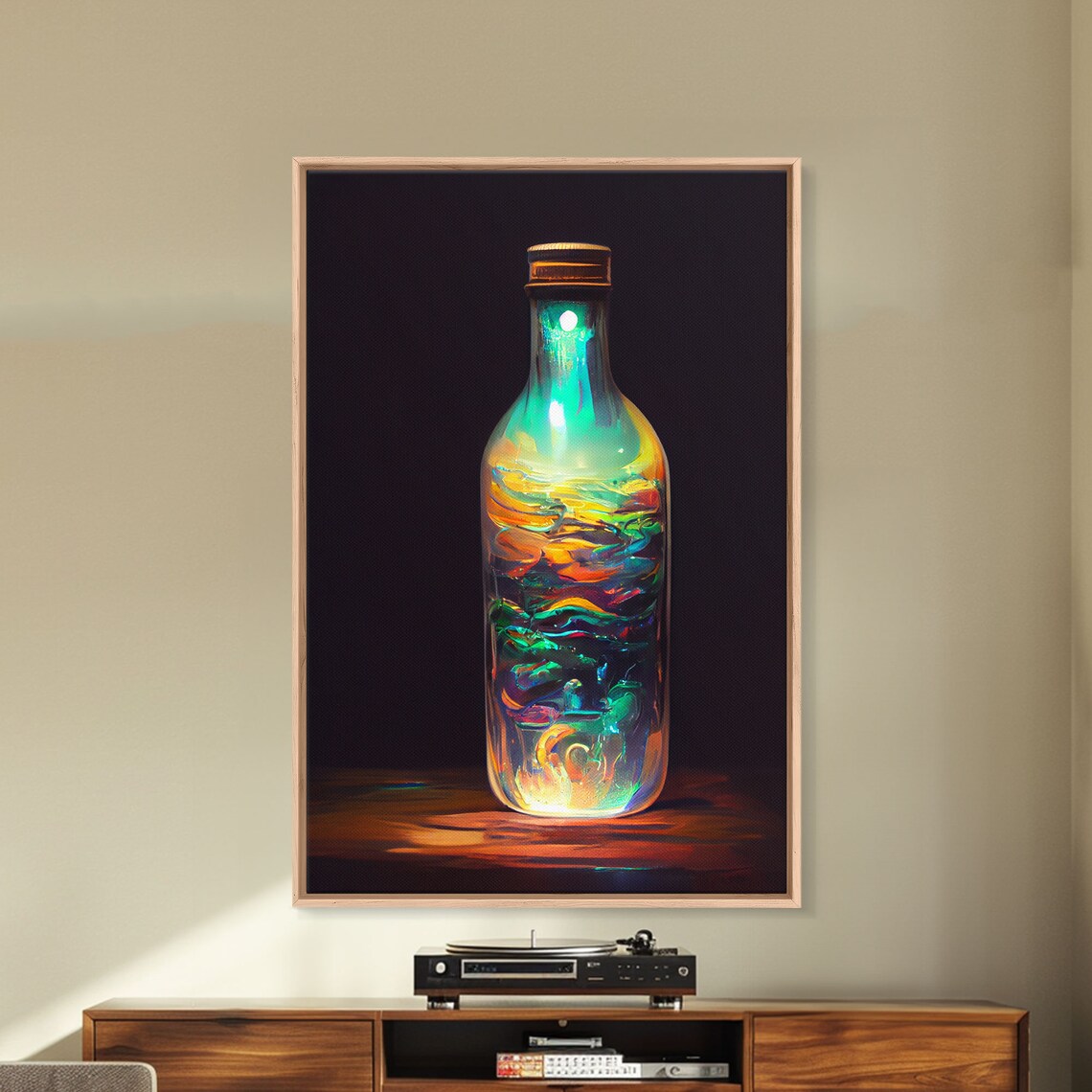 Miniature World in a Bottle, Fantasy Art Print - Image 4