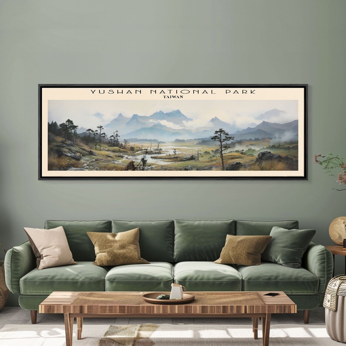 Yushan National Park Taiwan Misty Valley Pine Trees Panoramic Travel Poster - Image 4