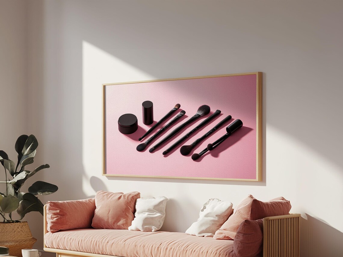 Makeup Brushes Art Print, Preppy Dorm Room Decor - Image 2