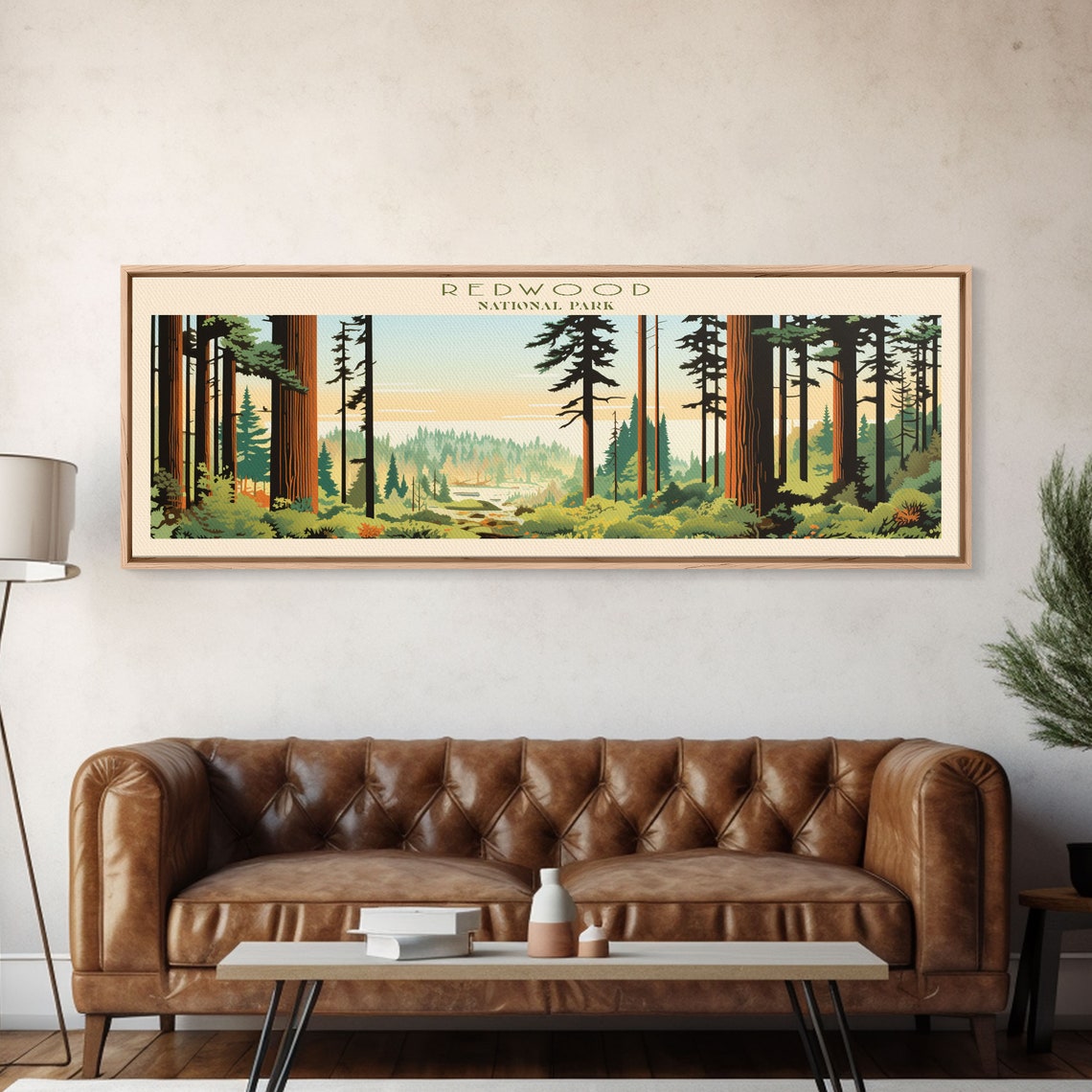 Redwood National Park California Towering Forest Giants Travel Poster