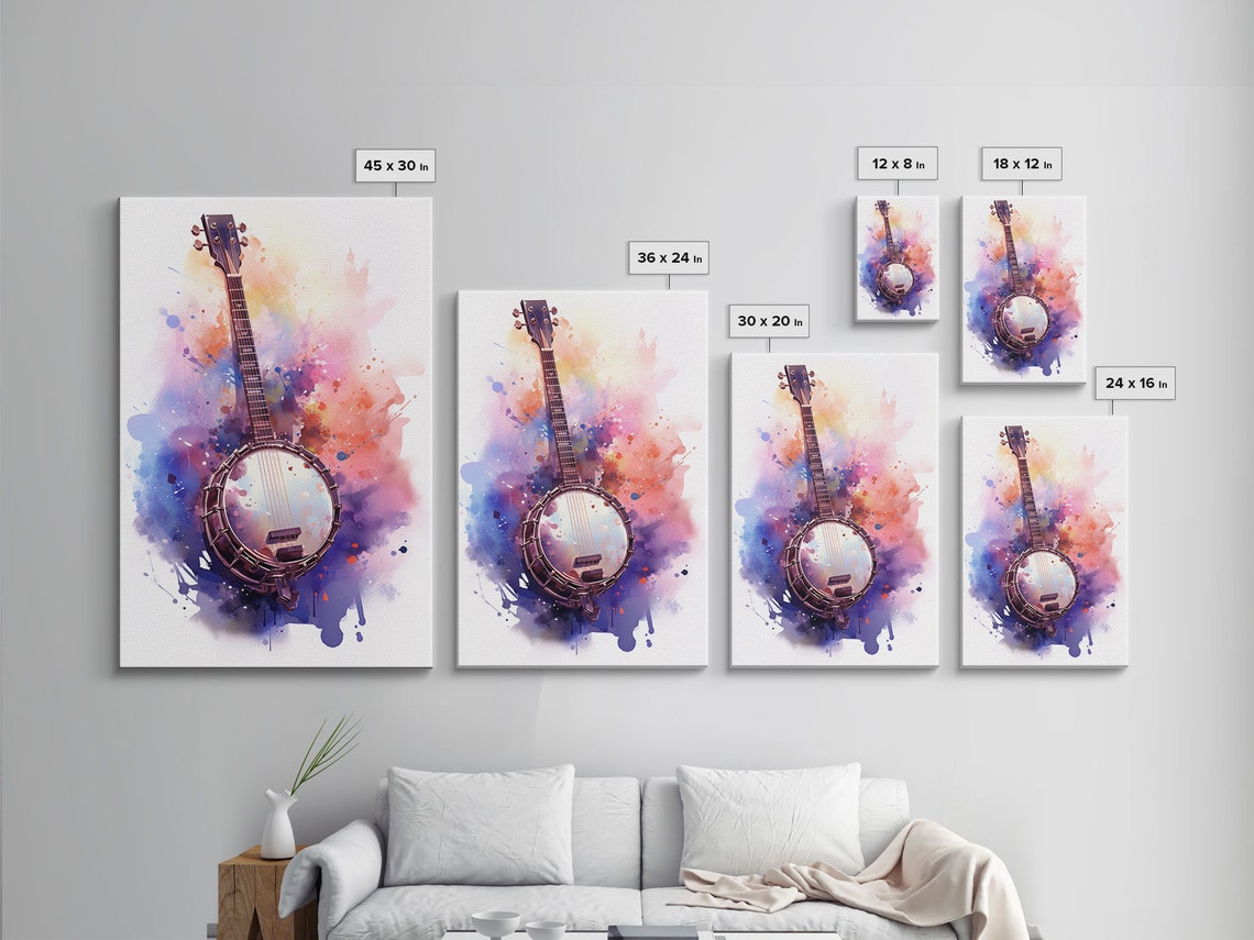 Banjo Gift Banjo Wall Art Print Country Music Art Guitar Art Banjo Poster Print Banjo Gifts Musical Art Southern Music Decor - Image 2