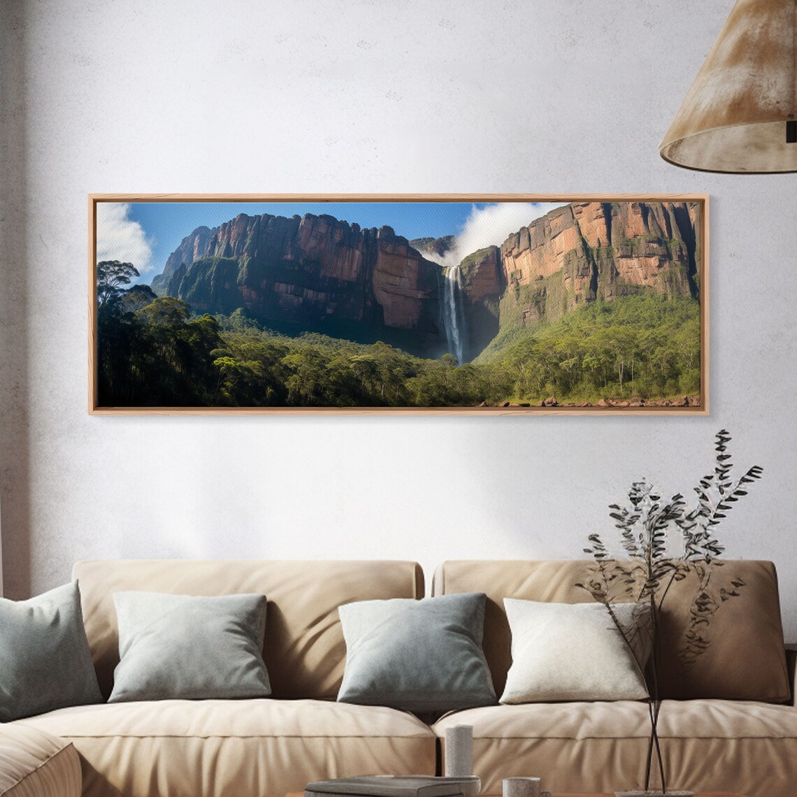 Angel Falls Venezuela Sunset Landscape Art Print - Image 3