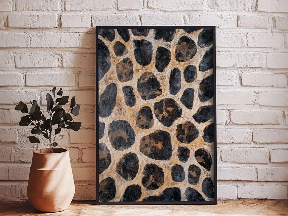 Rustic Stone Texture Print Earthy Wall Art Farmhouse Decor Bedroom Art Vertical Rustic Art Skinny Wall Art - Image 6