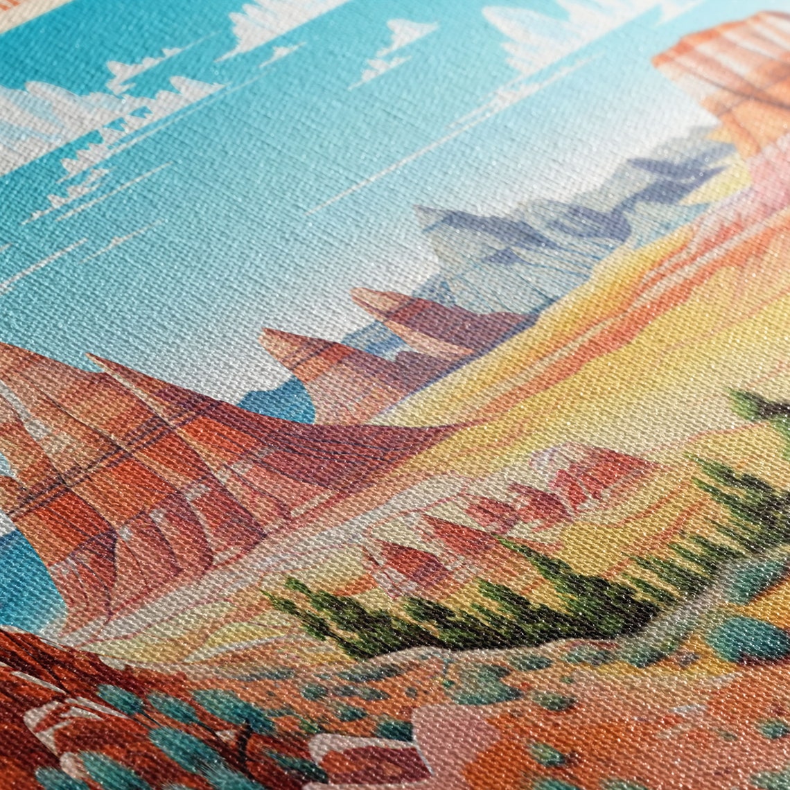 Petrified Forest National Park Red Rock Desert Landscape Travel Poster - Image 2