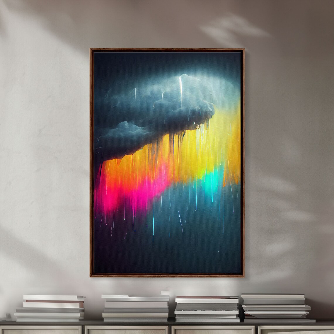 Rainbow In A Rain Cloud Abstract Poster Print - Image 6