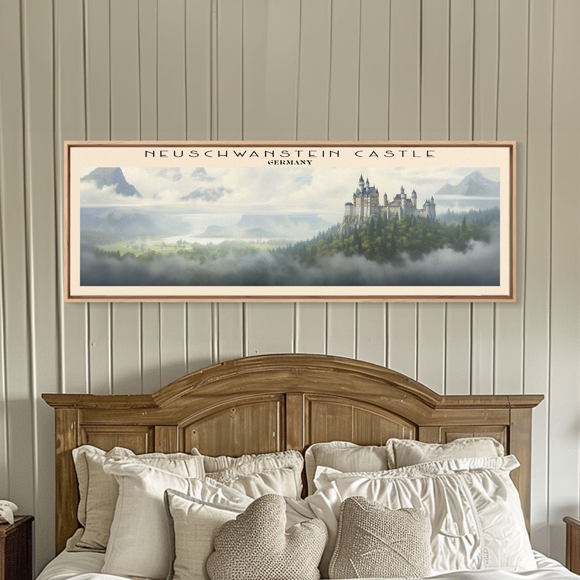 Neuschwanstein Castle Framed Print Travel Poster Panoramic Wall Art Home Decor Gift For Travel Lover Wall Hanging - Image 4