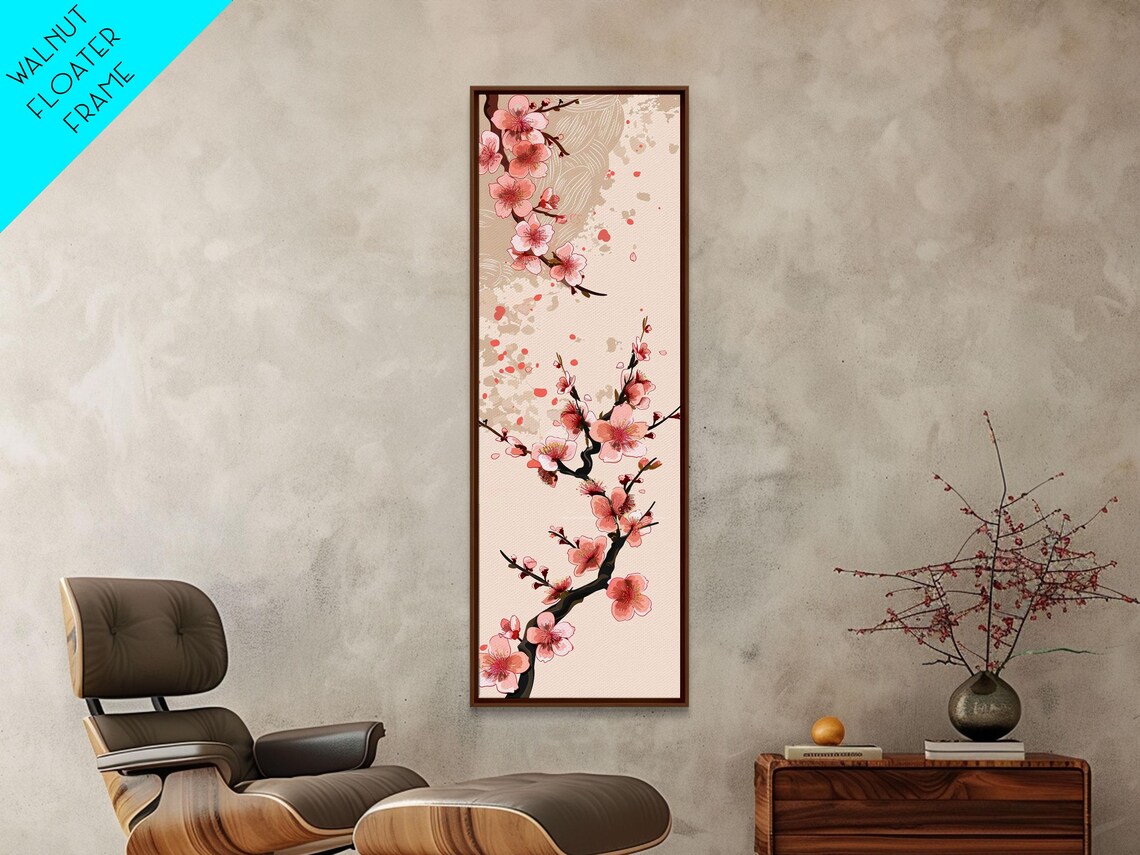 Cherry Blossom Branches, Ukiyo-E Woodblock Art Print