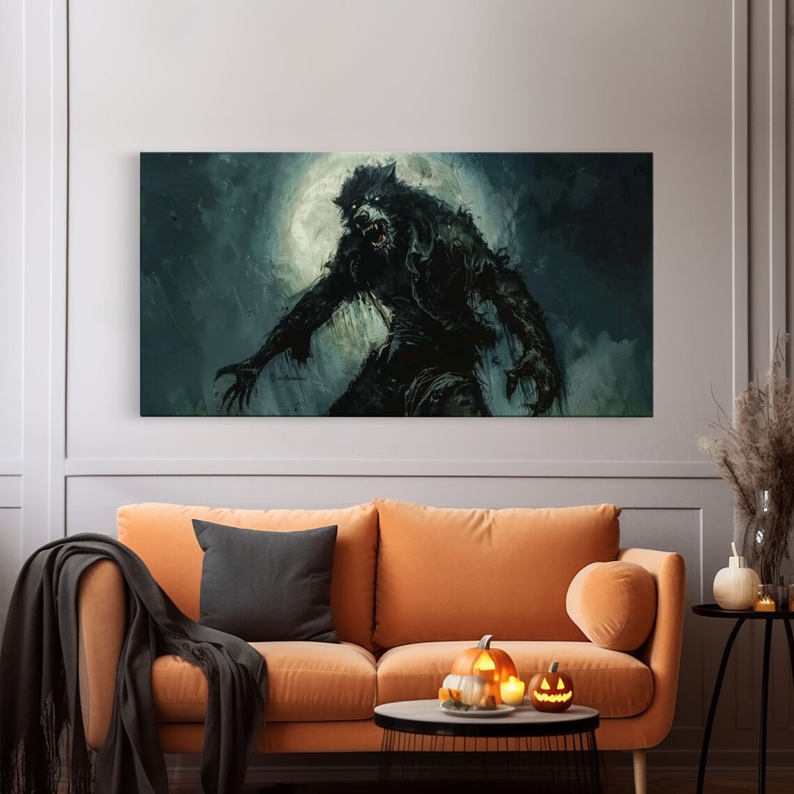 There Werewolf, Dark Academia Victorian Art Print