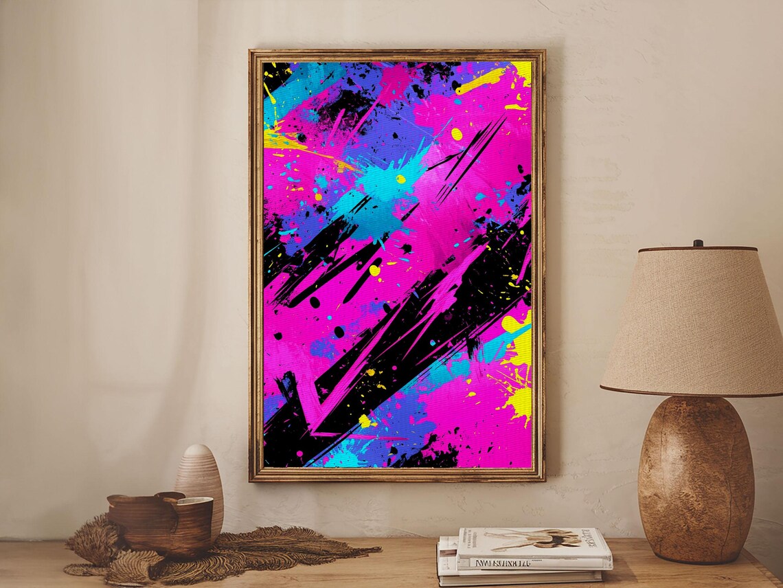 Graffiti Wall Art, Grunge Style Abstract Art - Image 2