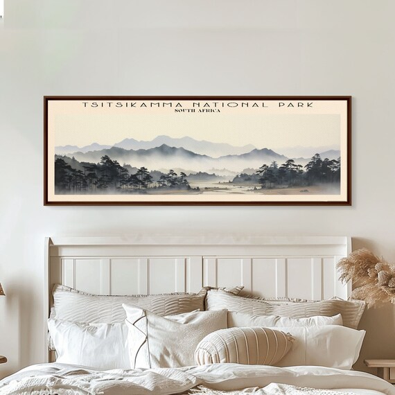 Tsitsikamma National Park South Africa Art Framed Print Travel Poster Panoramic Wall Art Home Decor Gift For Travel Lover
