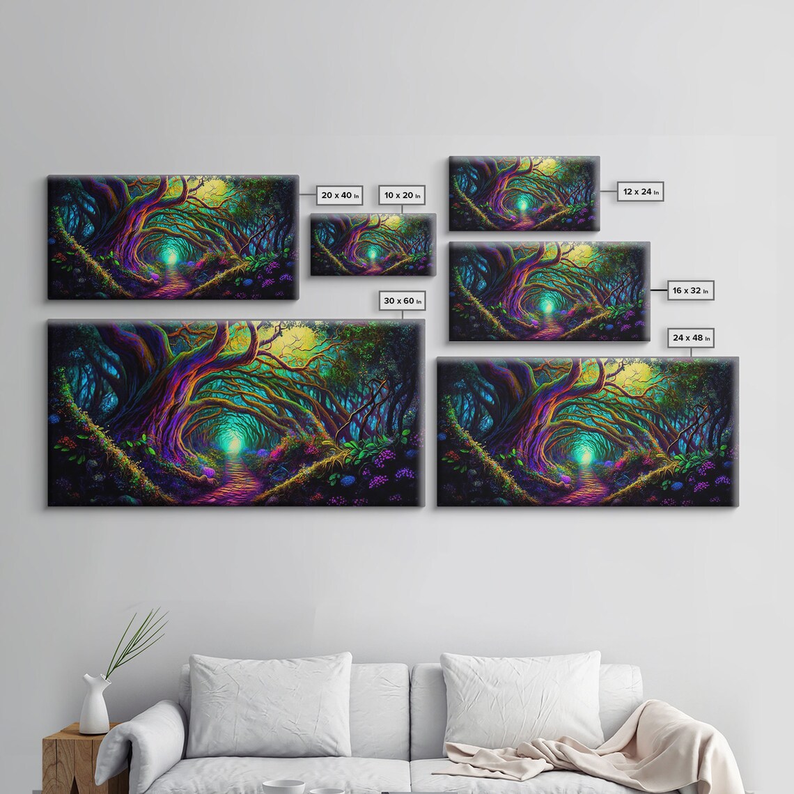 Fantasy Wall Art Print, Magical Forest Landscape - Image 2
