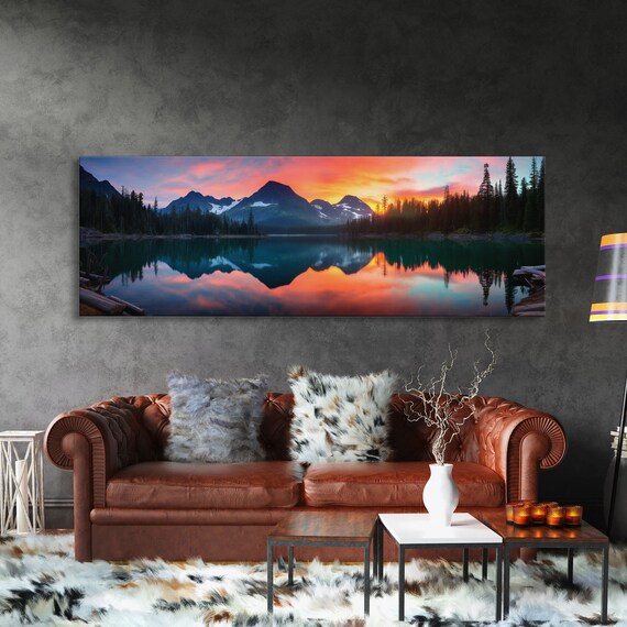 North Cascades National Park Sunset Alpine Lake Peaks Reflection Poster