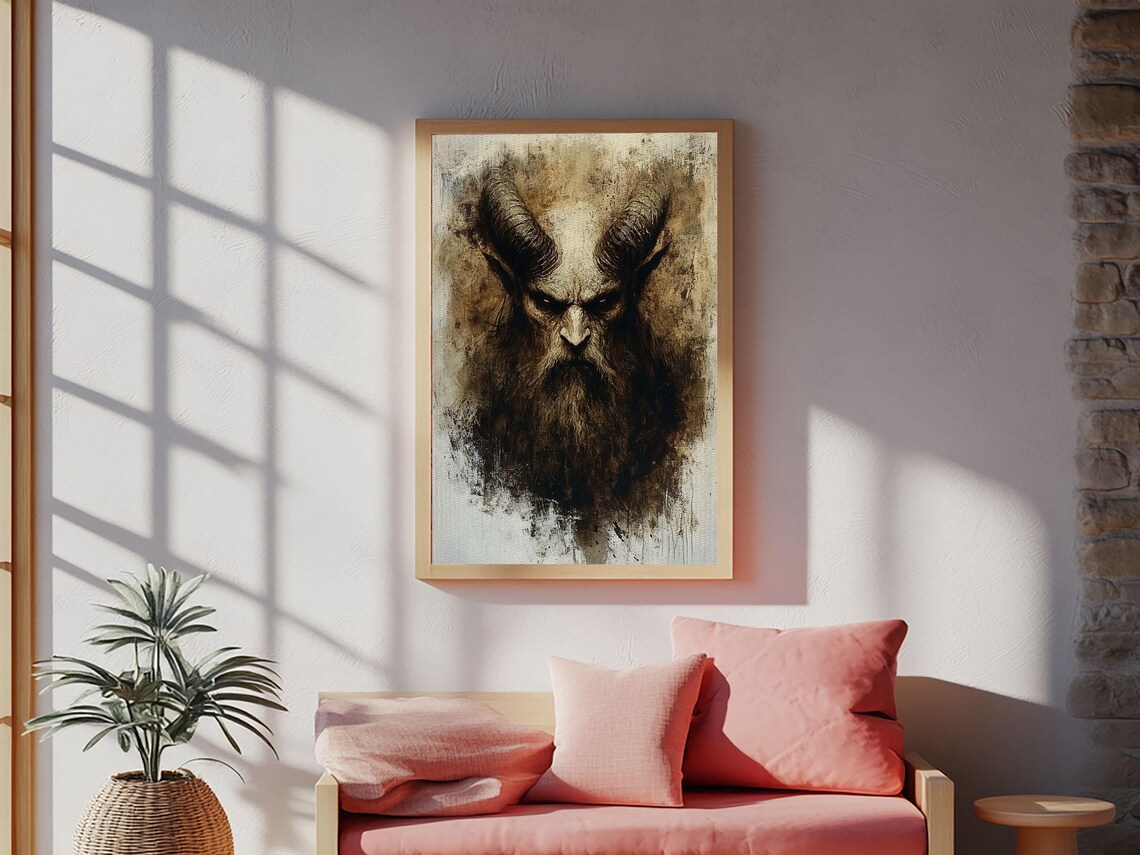Portrait Of A Demon, Macabre Wall Art Print - Image 4