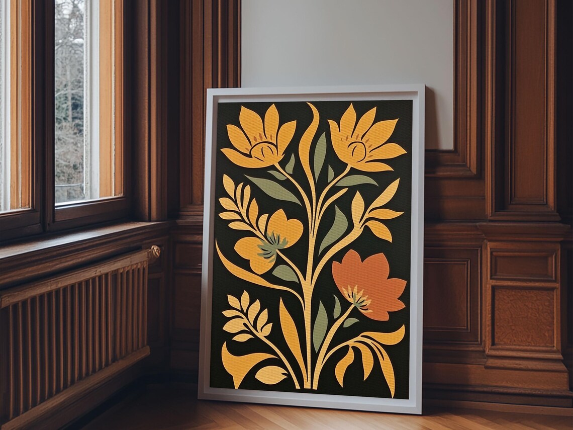 Flower Market Art Print, Mid-Century Modern Botanical - Image 3