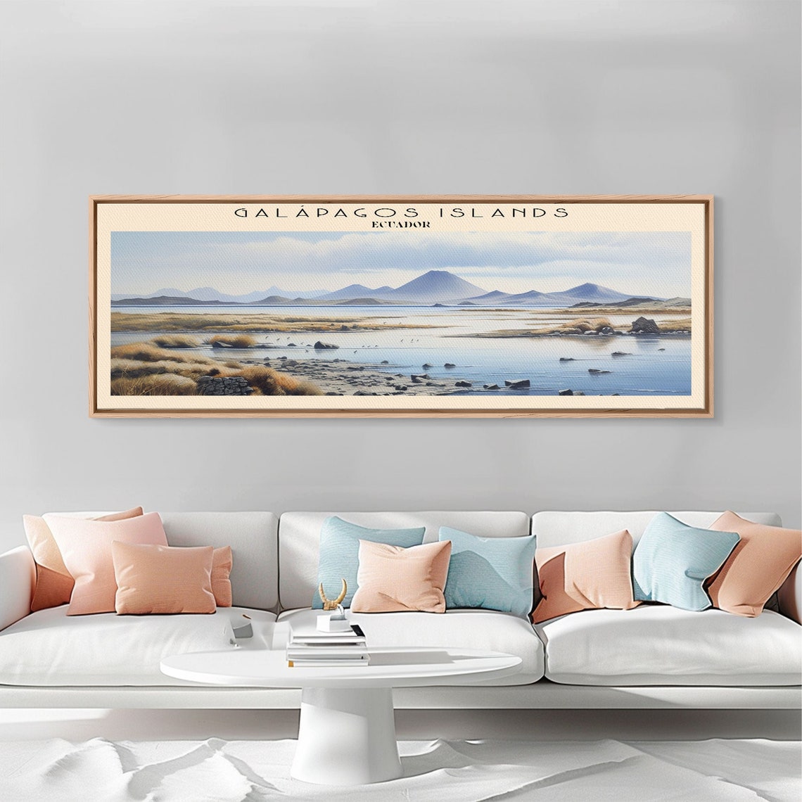 Galapagos Islands Ecuador Volcanic Coast Lagoon Panoramic Poster