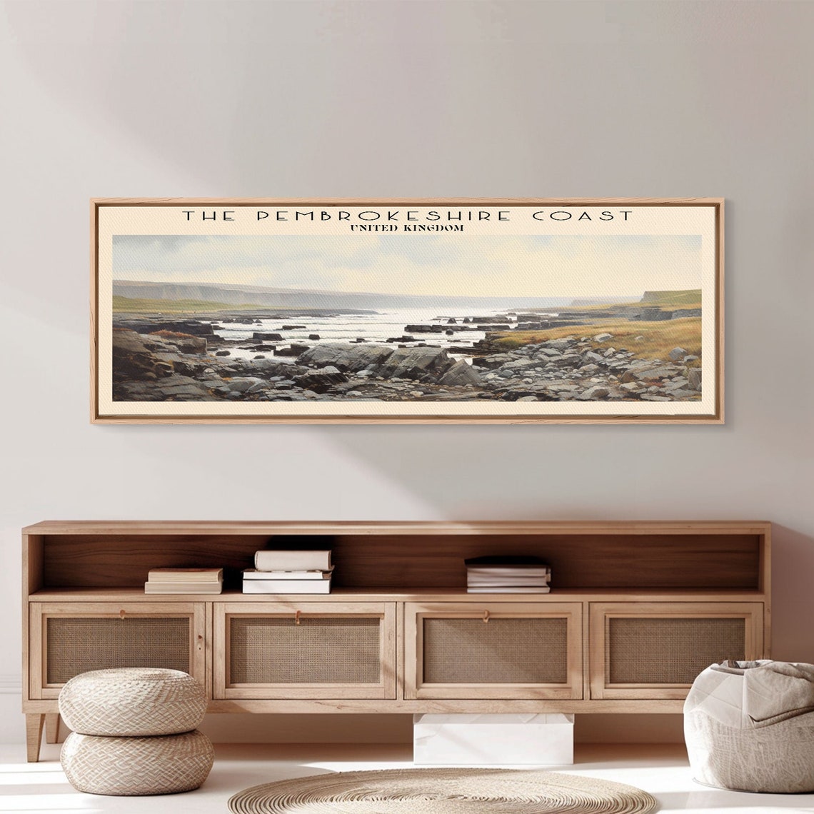 Pembrokeshire Coast United Kingdom Rocky Shore Waves Travel Poster - Image 5