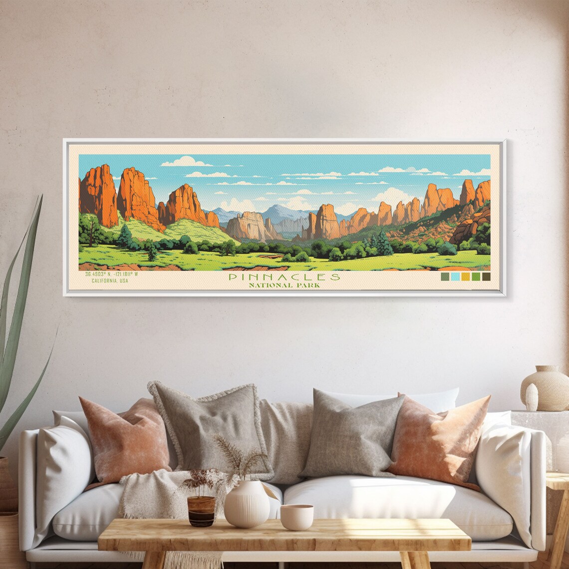 Pinnacles National Park Minimalist Travel Poster - Image 4