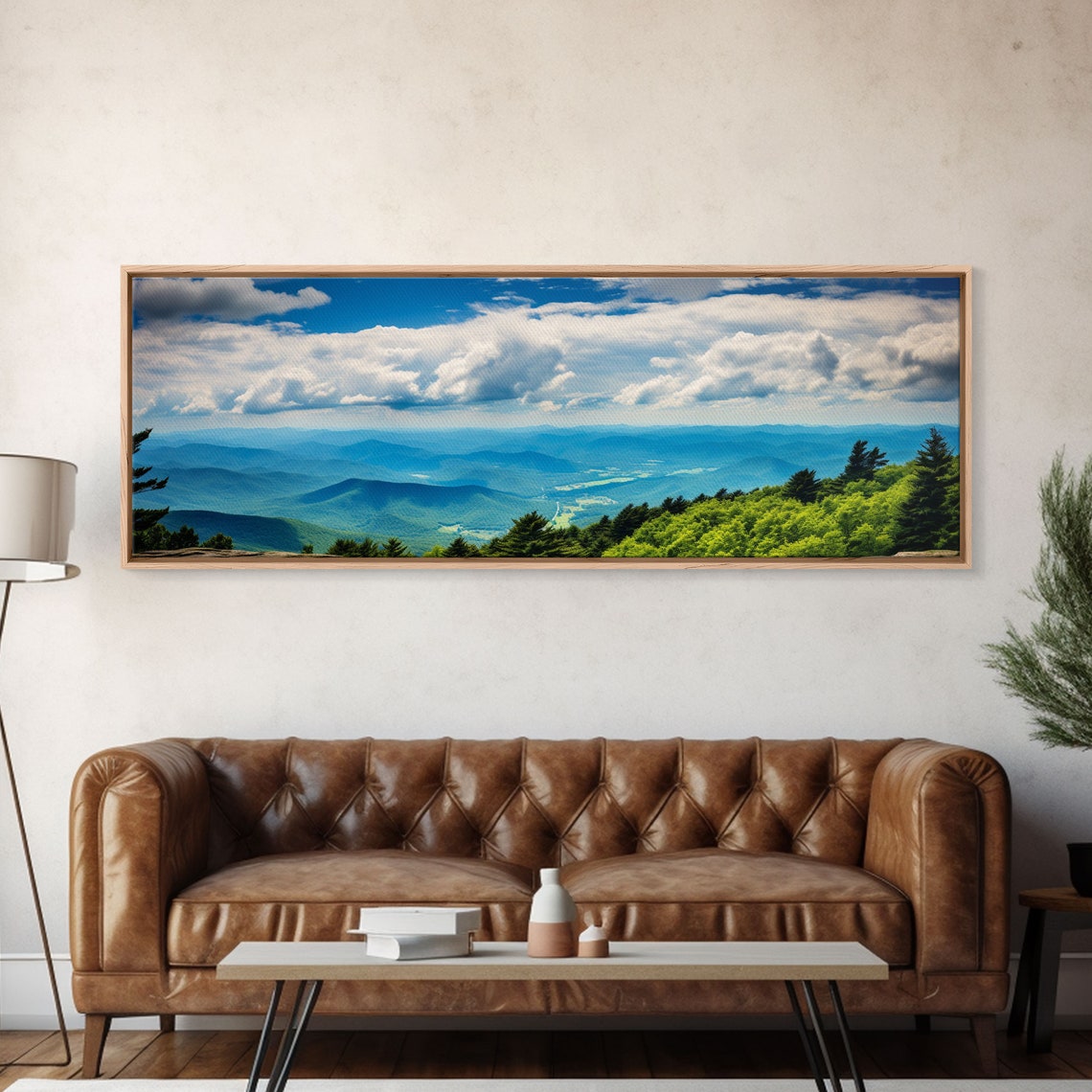 Blue Ridge Mountains Layered Blue Ridges Daytime Panoramic View Poster - Image 5