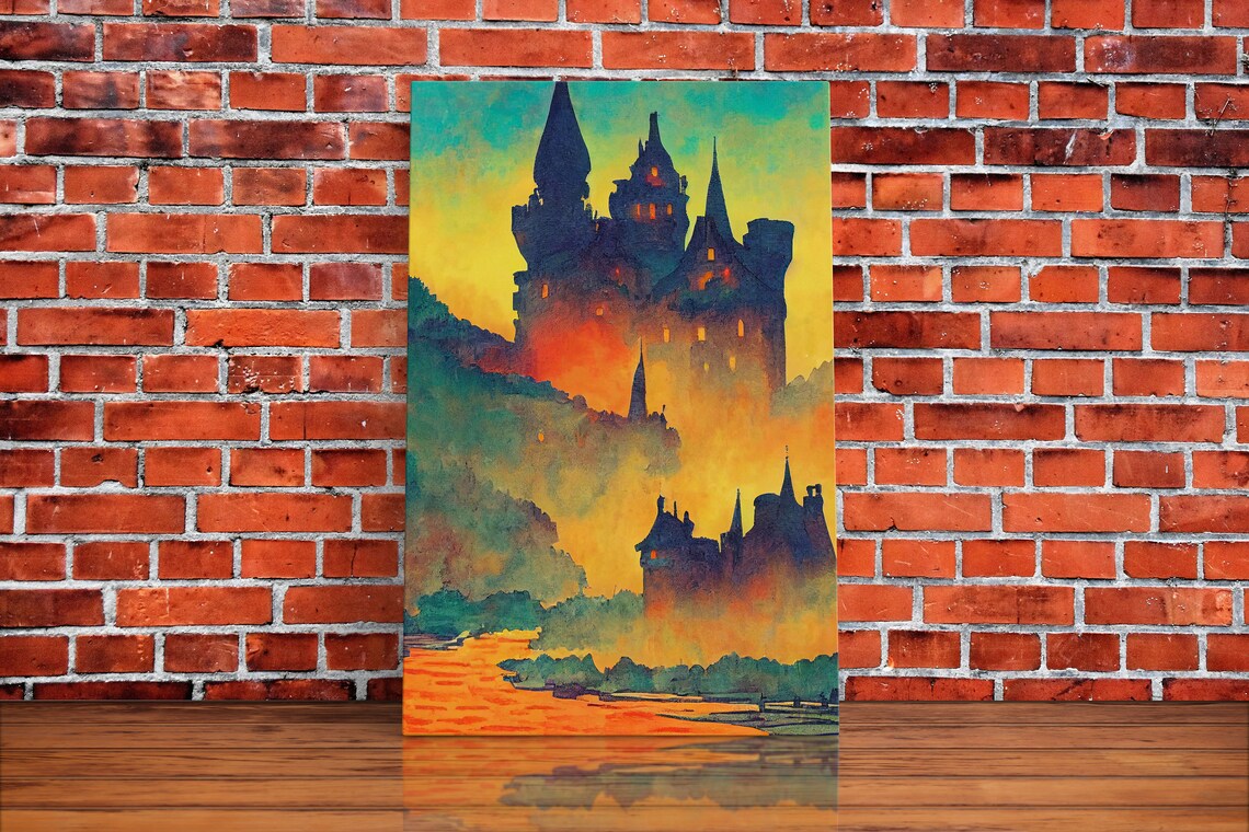 Transylvania Castle Watercolor Painting Art Print - Image 2
