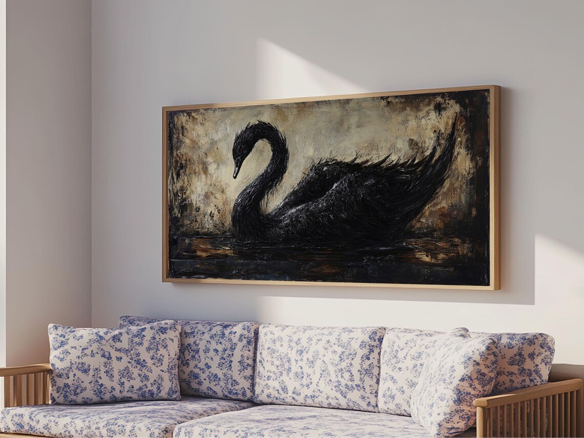 Black Swan, Goth Decor Dark Academia Wall Art Print - Image 5
