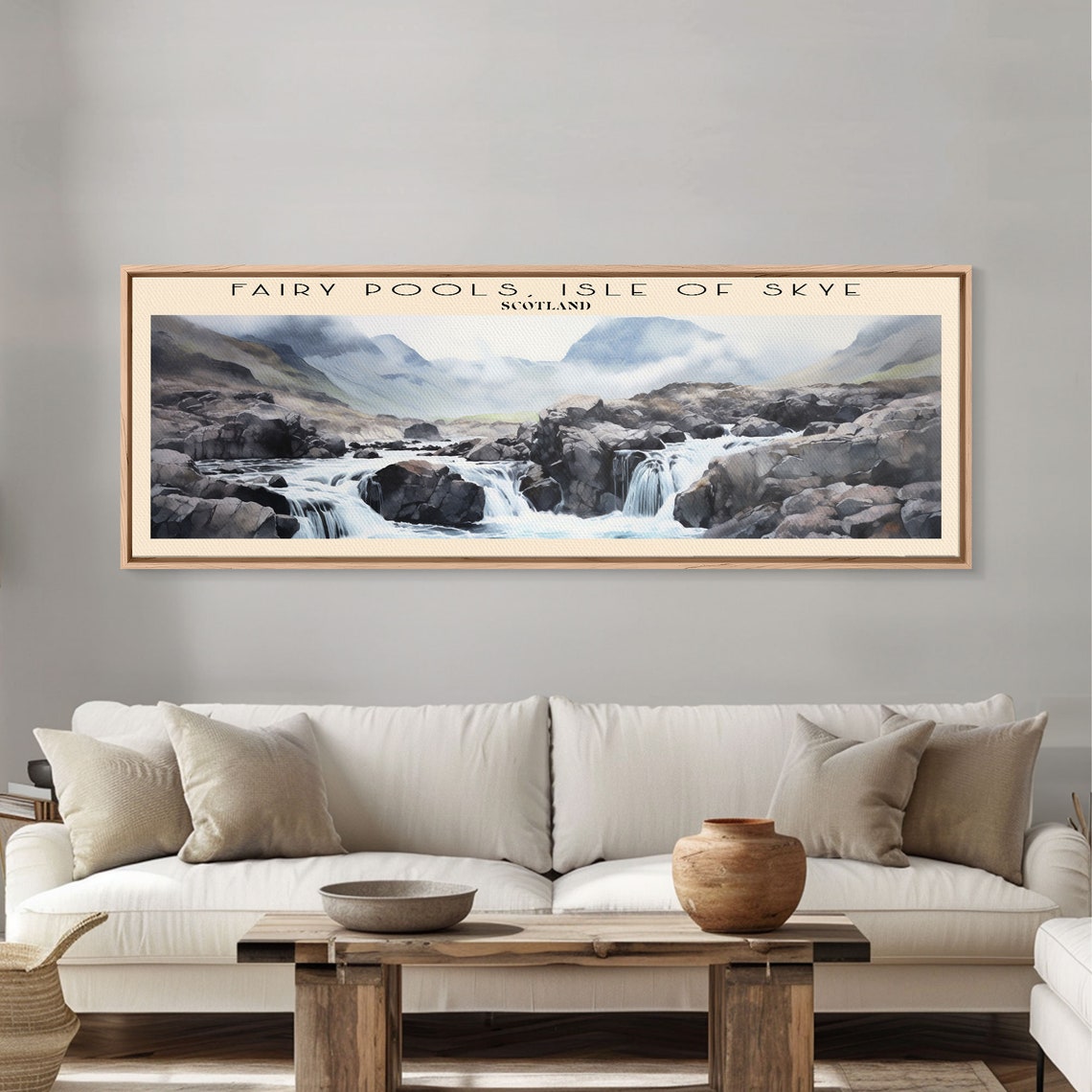 Fairy Pools Isle of Skye Scotland Misty Waterfall Stream Travel Poster - Image 3