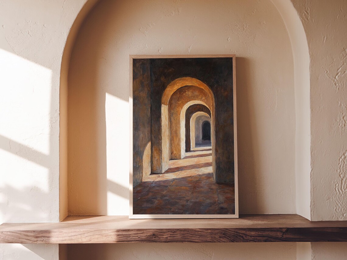 Sunlight Through The Pillars, Moroccan Style Art Print - Image 5