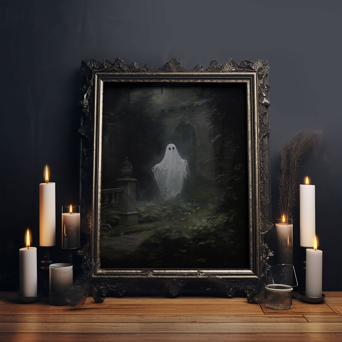 The Ghost In The Garden, Halloween Wall Art Print - Image 5