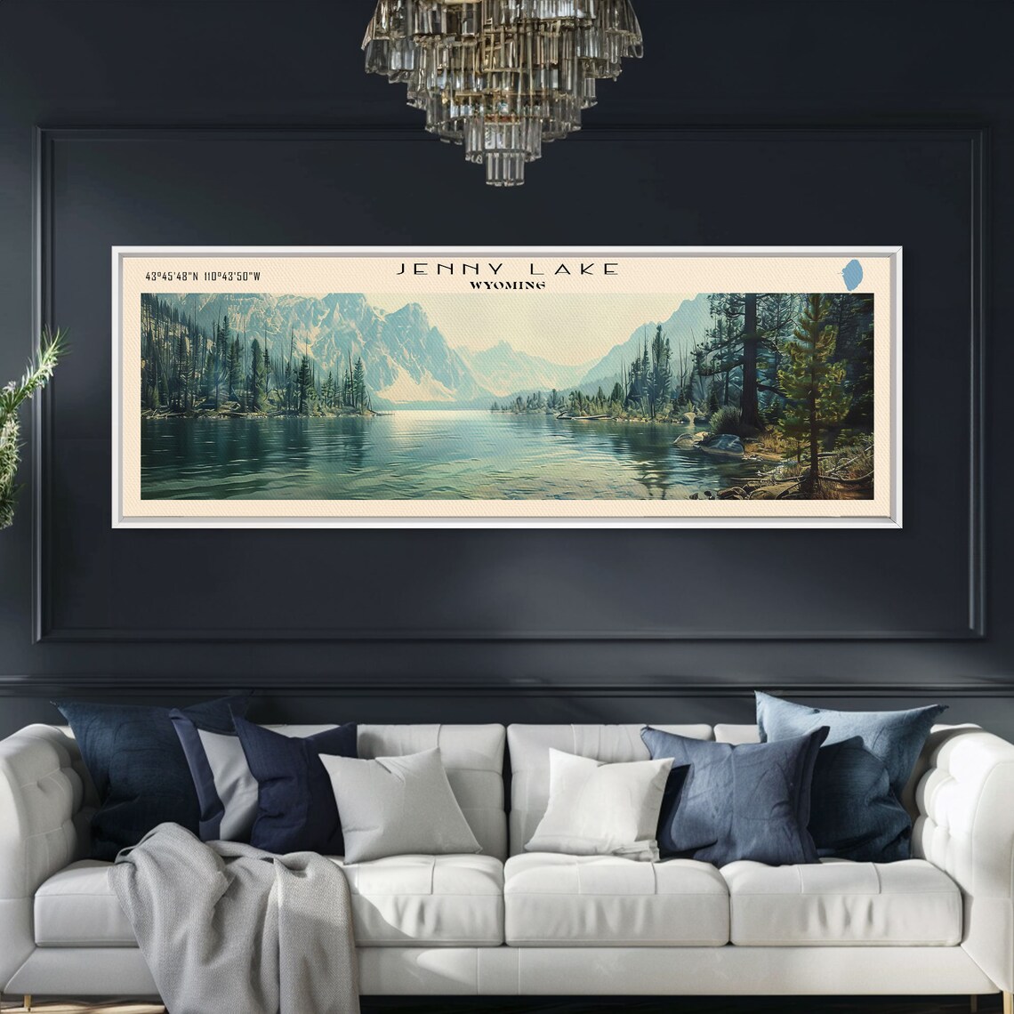 Jenny Lake Wyoming Jagged Teton Peaks Pine Shores Travel Poster - Image 3