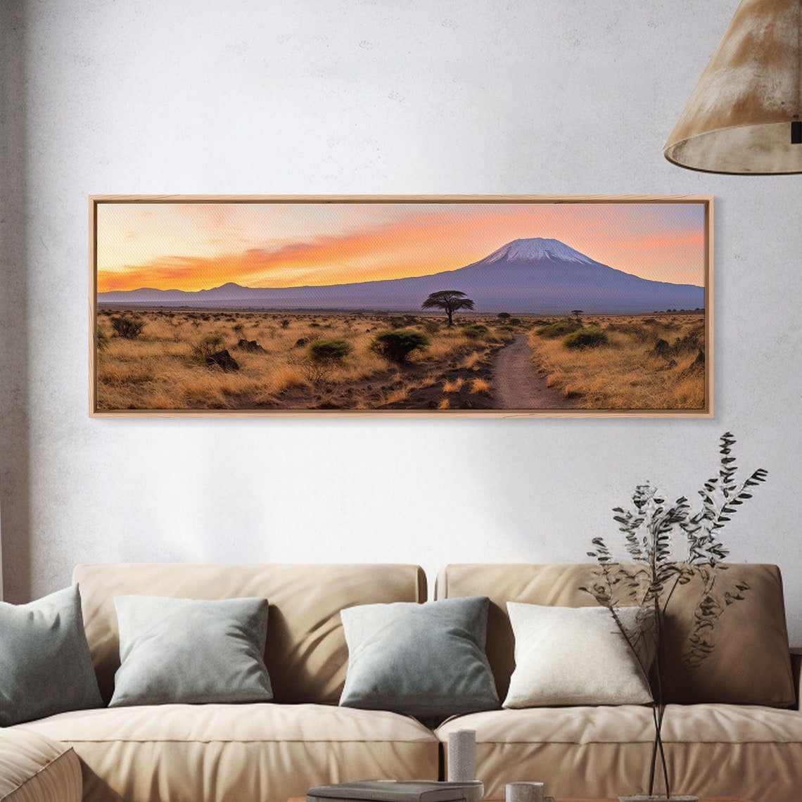 Mount Kilimanjaro Tanzania Sunset Savanna Acacia Tree Travel Poster - Image 3